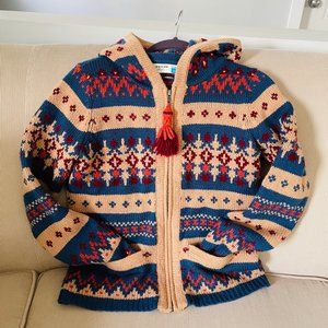 Anthro Zip Crochet Hoodie